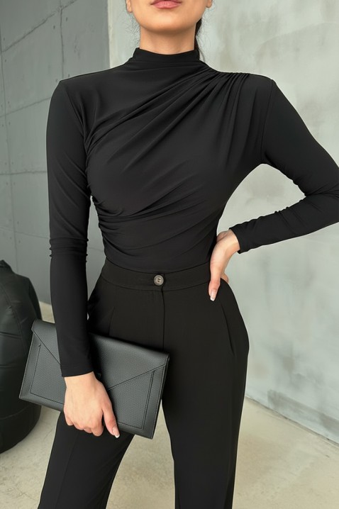 Дамска блуза KLASILZA BLACK, Цвят: черен, IVET.BG - Твоят онлайн бутик.