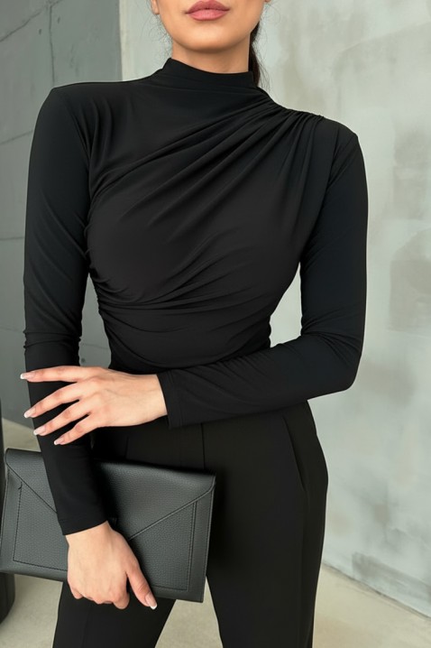 Дамска блуза KLASILZA BLACK, Цвят: черен, IVET.BG - Твоят онлайн бутик.