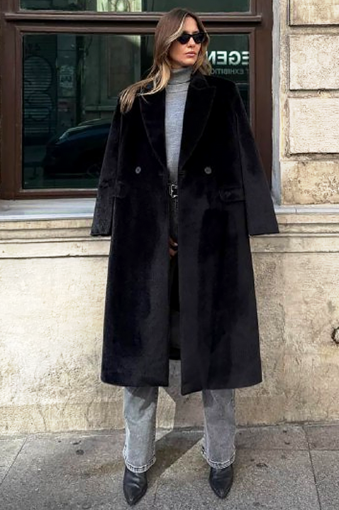 Палто PAVLENZA BLACK, Цвят: черен, IVET.BG - Твоят онлайн бутик.
