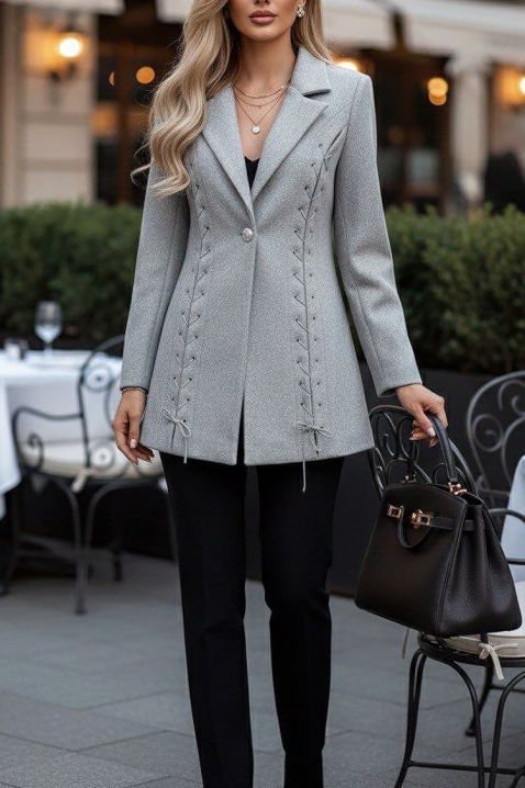 Сако BUZVINZA GREY, Цвят: сив, IVET.BG - Твоят онлайн бутик.
