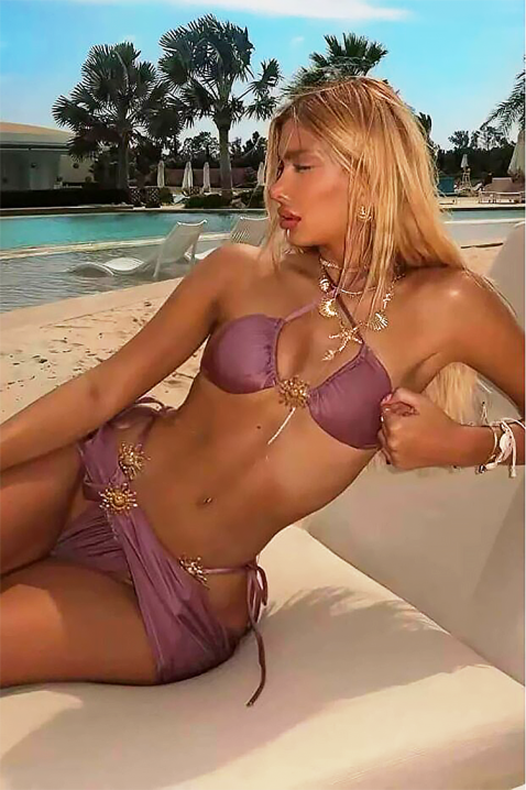 Плажен комплект ERONILA LILA, Цвят: лилав, IVET.BG - Твоят онлайн бутик.