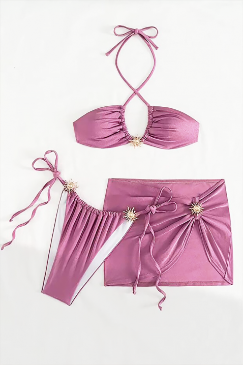 Плажен комплект ERONILA LILA, Цвят: лилав, IVET.BG - Твоят онлайн бутик.