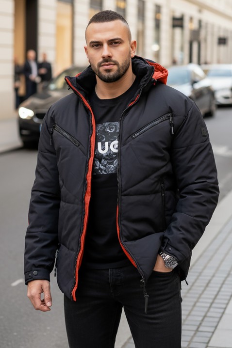 Мъжко яке REVOLDO, Цвят: черен, IVET.BG - Твоят онлайн бутик.