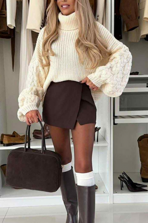 Пуловер PLOZNENDA WHITE - Пуловери | Ivet.BG Пуловер PLOZNENDA WHITE, Цвят: бял, IVET.BG - Твоят онлайн бутик.