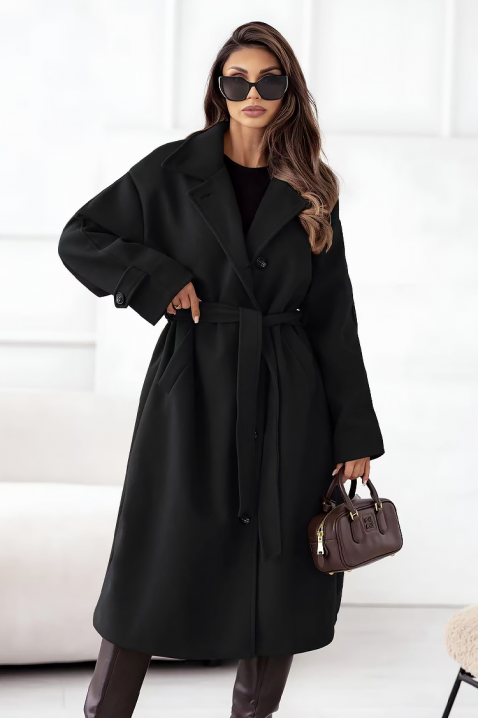 Палто SEREGANA BLACK - Палта | Ivet.BG Палто SEREGANA BLACK, Цвят: черен, IVET.BG - Твоят онлайн бутик.