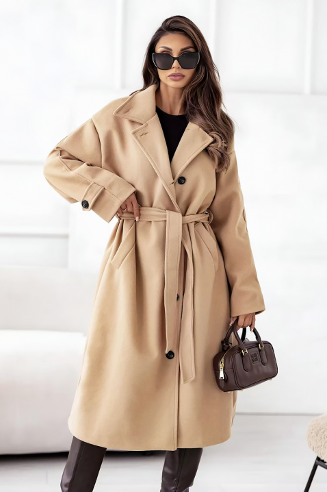 Палто SEREGANA BEIGE - Палта | Ivet.BG Палто SEREGANA BEIGE, Цвят: беж, IVET.BG - Твоят онлайн бутик.