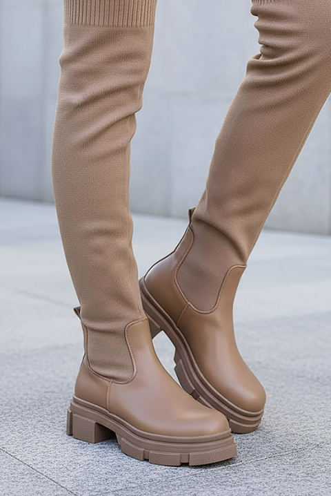 Ботуши MENDAVA - Ботуши | Ivet.BG Ботуши MENDAVA, Цвят: беж, IVET.BG - Твоят онлайн бутик.