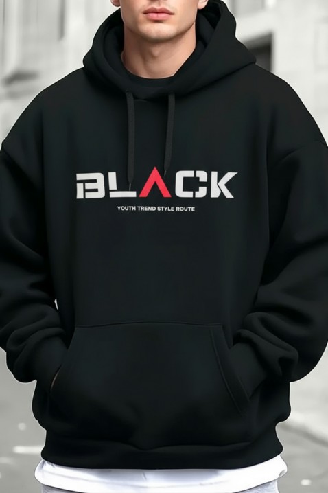 Мъжки суичър VORENZO, Цвят: черен, IVET.BG - Твоят онлайн бутик.