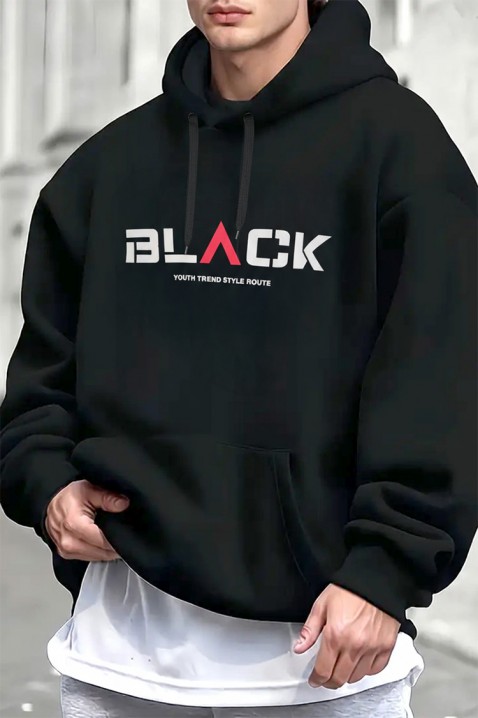 Мъжки суичър VORENZO, Цвят: черен, IVET.BG - Твоят онлайн бутик.