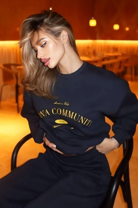 Комплект PRESLINDA NAVY - Ежедневни комплекти | Ivet.BG Комплект PRESLINDA NAVY, Цвят: тъмносин, IVET.BG - Твоят онлайн бутик.