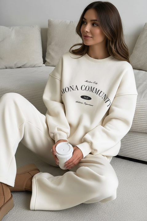 Комплект PRESLINDA WHITE - Ежедневни комплекти | Ivet.BG Комплект PRESLINDA WHITE, Цвят: бял, IVET.BG - Твоят онлайн бутик.