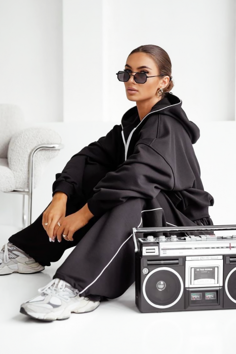 Комплект FITRELA BLACK - Ежедневни комплекти | Ivet.BG Комплект FITRELA BLACK, Цвят: черен, IVET.BG - Твоят онлайн бутик.