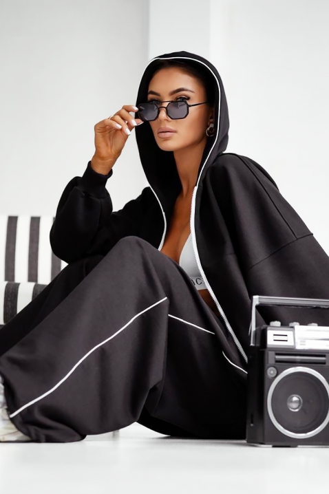 Комплект FITRELA BLACK - Ежедневни комплекти | Ivet.BG Комплект FITRELA BLACK, Цвят: черен, IVET.BG - Твоят онлайн бутик.