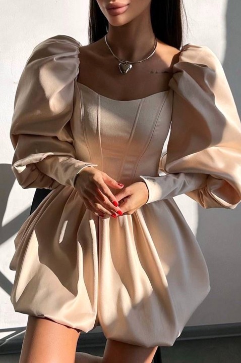 Рокля OGOYSTA BEIGE - Къси рокли | Ivet.BG Рокля OGOYSTA BEIGE, Цвят: беж, IVET.BG - Твоят онлайн бутик.