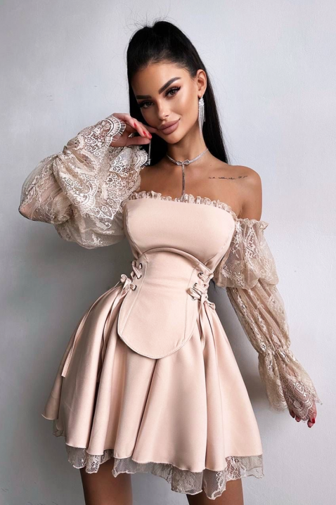 Рокля HLONDINA PUDRA - Къси рокли | Ivet.BG Рокля HLONDINA PUDRA, Цвят: пудра, IVET.BG - Твоят онлайн бутик.