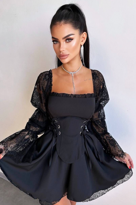 Рокля HLONDINA BLACK - Къси рокли | Ivet.BG Рокля HLONDINA BLACK, Цвят: черен, IVET.BG - Твоят онлайн бутик.