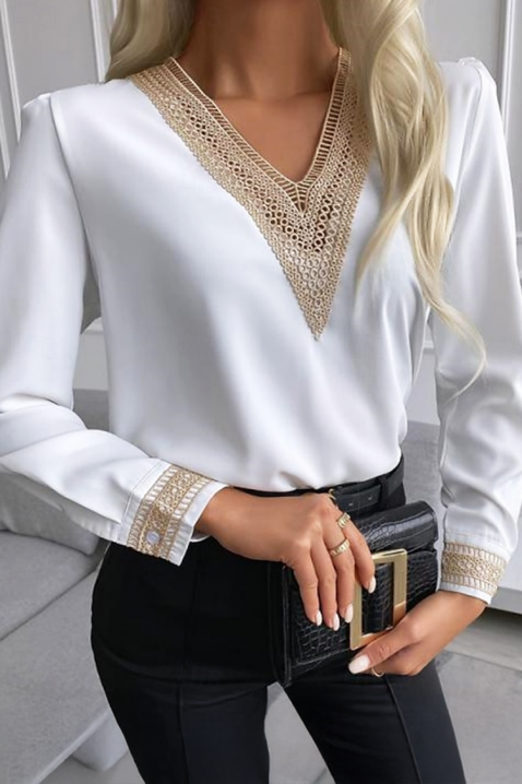 Дамска блуза ARETONA WHITE - Блузи | Ivet.BG Дамска блуза ARETONA WHITE, Цвят: бял, IVET.BG - Твоят онлайн бутик.