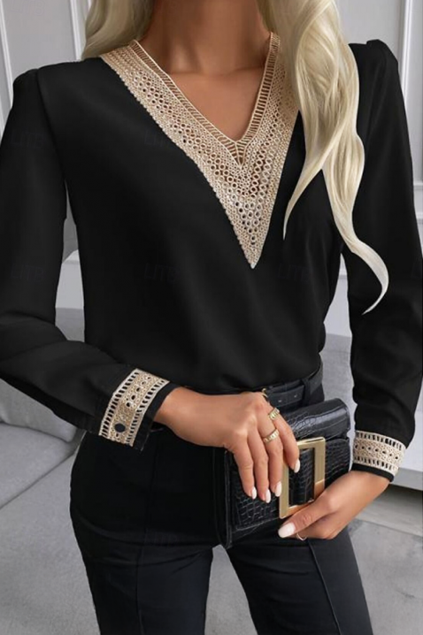 Дамска блуза ARETONA BLACK - Блузи | Ivet.BG Дамска блуза ARETONA BLACK, Цвят: черен, IVET.BG - Твоят онлайн бутик.