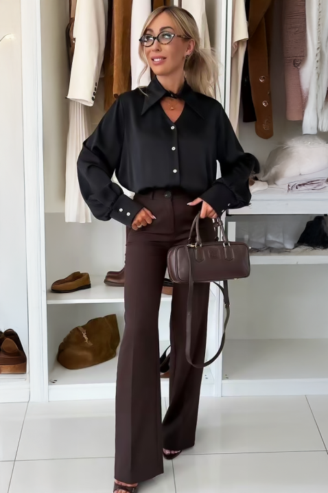 Дамска риза LILONDANA BLACK - Ризи | Ivet.BG Дамска риза LILONDANA BLACK, Цвят: черен, IVET.BG - Твоят онлайн бутик.