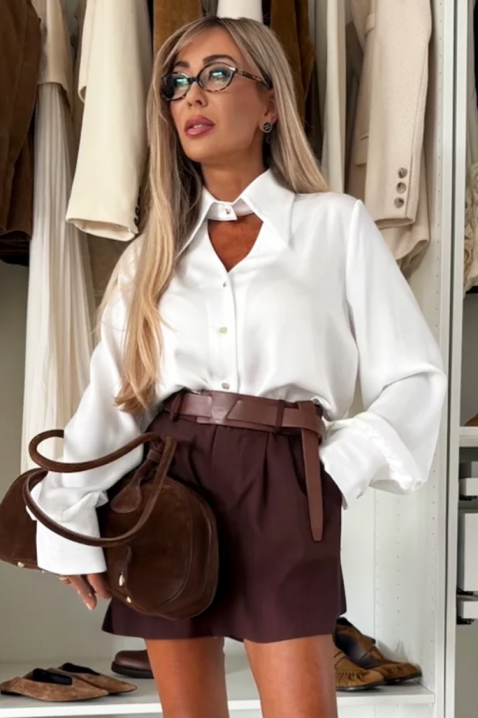 Дамска риза LILONDANA WHITE, Цвят: бял, IVET.BG - Твоят онлайн бутик.