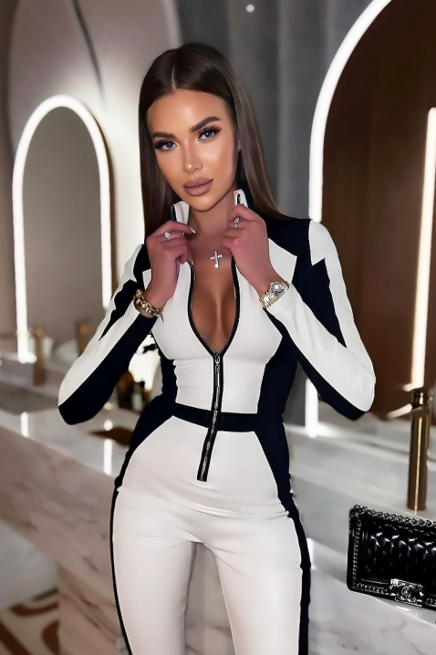 Гащеризон SHPIONIZA, Цвят: черно и бяло, IVET.BG - Твоят онлайн бутик.