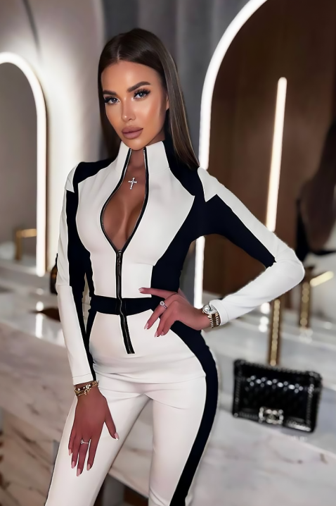 Гащеризон SHPIONIZA, Цвят: черно и бяло, IVET.BG - Твоят онлайн бутик.