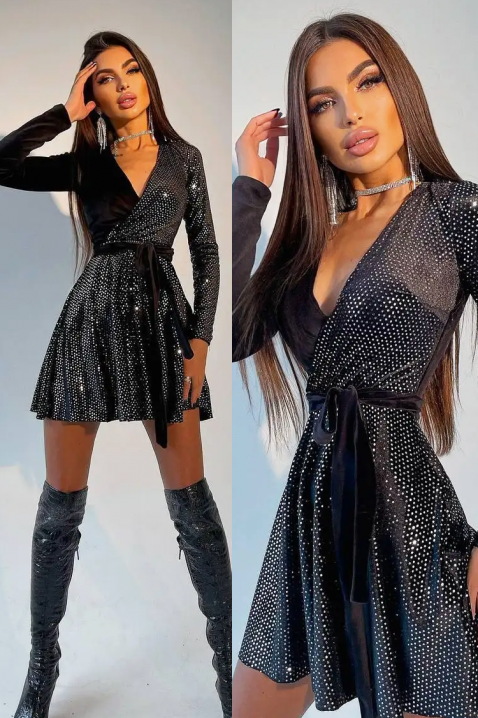 Рокля ANBERSA - Къси рокли | Ivet.BG Рокля ANBERSA, Цвят: черен, IVET.BG - Твоят онлайн бутик.