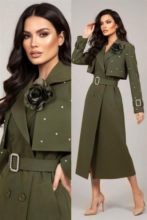 Тренчкот RODILDA KHAKI - Специална селекция  | Ivet.BG Тренчкот RODILDA KHAKI, Цвят: каки, IVET.BG - Твоят онлайн бутик.