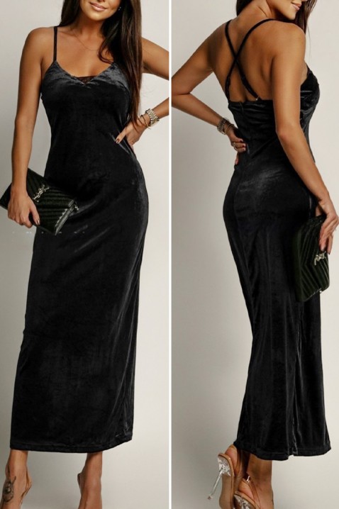 Рокля ZERFILGA BLACK - Дълги рокли  | Ivet.BG Рокля ZERFILGA BLACK, Цвят: черен, IVET.BG - Твоят онлайн бутик.