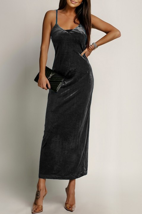 Рокля ZERFILGA BLACK - Дълги рокли  | Ivet.BG Рокля ZERFILGA BLACK, Цвят: черен, IVET.BG - Твоят онлайн бутик.