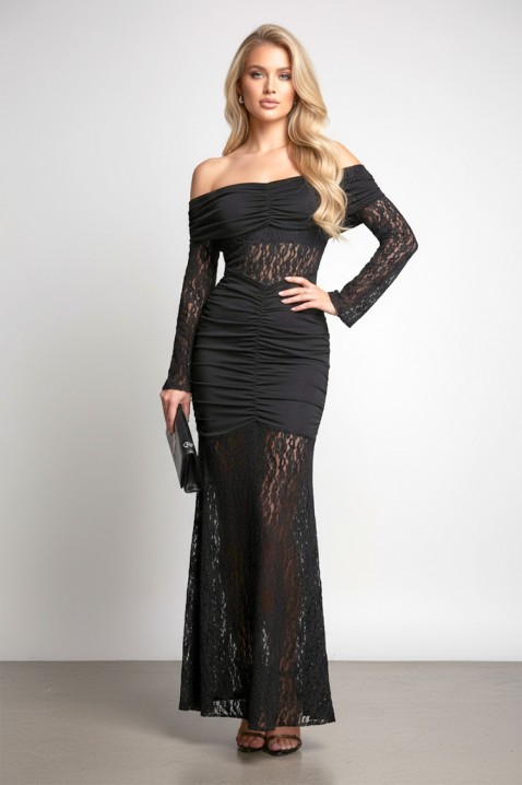 Рокля UNDRENZA BLACK - Дълги рокли  | Ivet.BG Рокля UNDRENZA BLACK, Цвят: черен, IVET.BG - Твоят онлайн бутик.