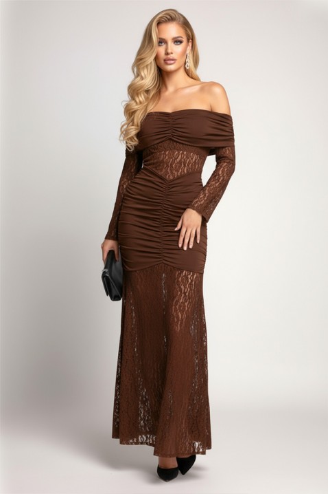 Рокля UNDRENZA BROWN - Дълги рокли  | Ivet.BG Рокля UNDRENZA BROWN, Цвят: кафяв, IVET.BG - Твоят онлайн бутик.
