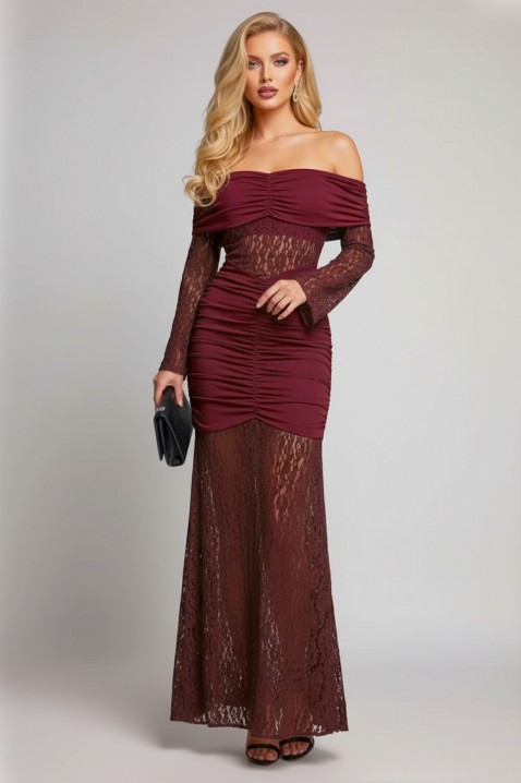 Рокля UNDRENZA BORDO - Дълги рокли  | Ivet.BG Рокля UNDRENZA BORDO, Цвят: бордо, IVET.BG - Твоят онлайн бутик.