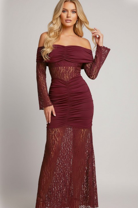 Рокля UNDRENZA BORDO - Дълги рокли  | Ivet.BG Рокля UNDRENZA BORDO, Цвят: бордо, IVET.BG - Твоят онлайн бутик.