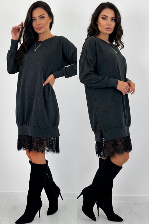 Рокля MONSOVA - Къси рокли | Ivet.BG Рокля MONSOVA, Цвят: графит, IVET.BG - Твоят онлайн бутик.