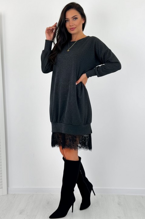 Рокля MONSOVA - Къси рокли | Ivet.BG Рокля MONSOVA, Цвят: графит, IVET.BG - Твоят онлайн бутик.