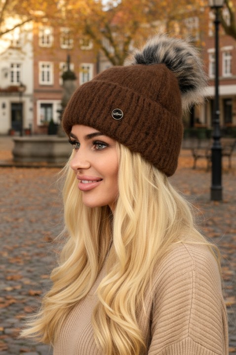 Шапка GORLEZKA BROWN, Цвят: кафяв, IVET.BG - Твоят онлайн бутик.