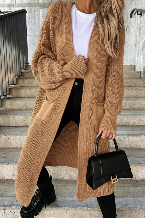 Жилетка ZLANONDA, Цвят: кафяв, IVET.BG - Твоят онлайн бутик.