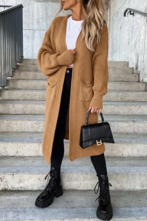 Жилетка ZLANONDA, Цвят: кафяв, IVET.BG - Твоят онлайн бутик.