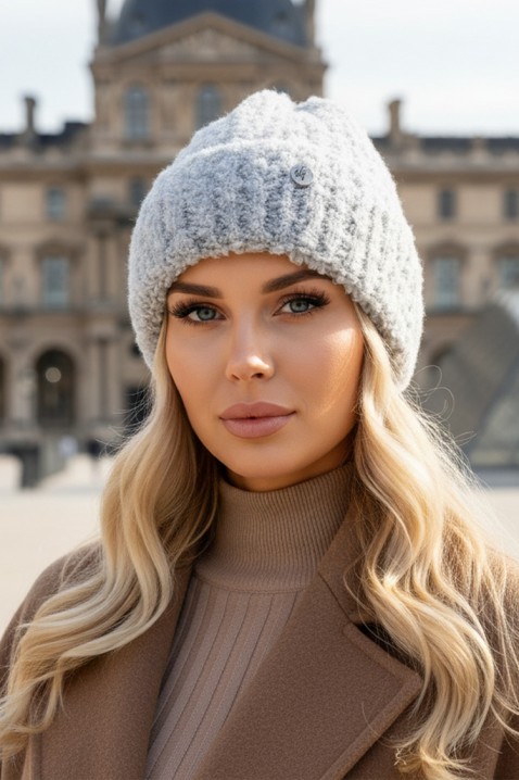 Шапка DARSELDA GREY, Цвят: сив, IVET.BG - Твоят онлайн бутик.