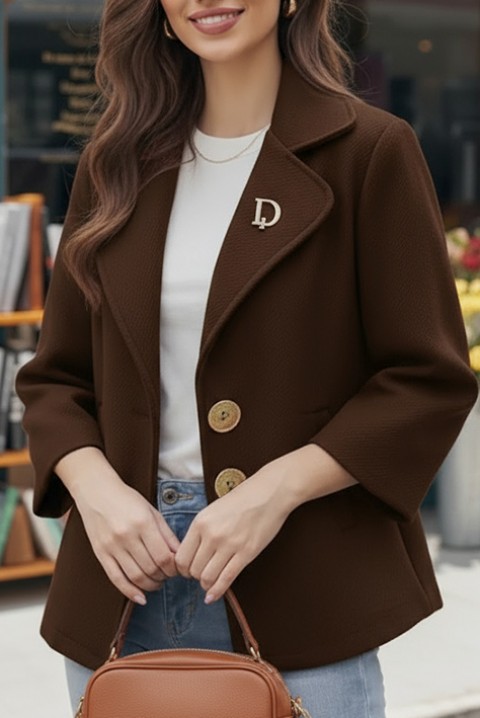 Палто ZOLTINDA BROWN, Цвят: кафяв, IVET.BG - Твоят онлайн бутик.