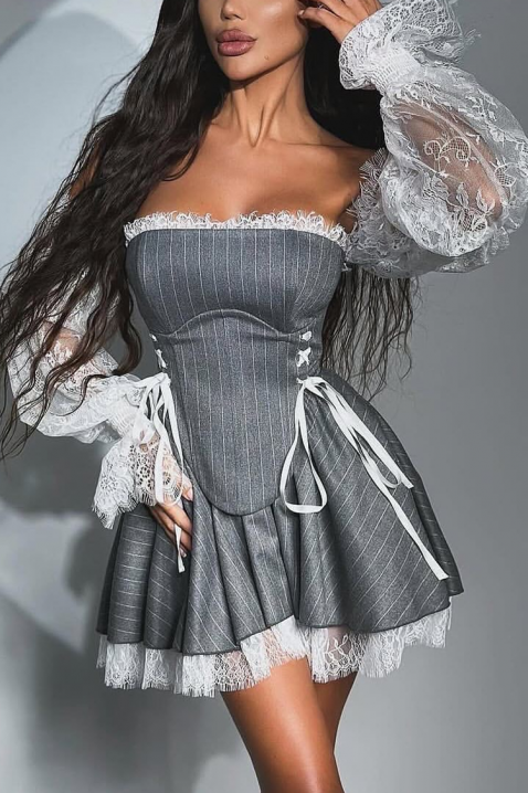 Рокля VIRZOLA, Цвят: сив, IVET.BG - Твоят онлайн бутик.