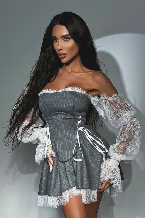 Рокля VIRZOLA, Цвят: сив, IVET.BG - Твоят онлайн бутик.