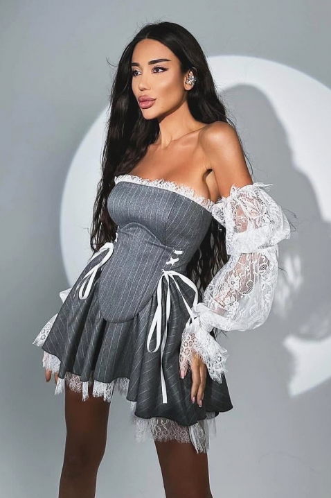 Рокля VIRZOLA, Цвят: сив, IVET.BG - Твоят онлайн бутик.