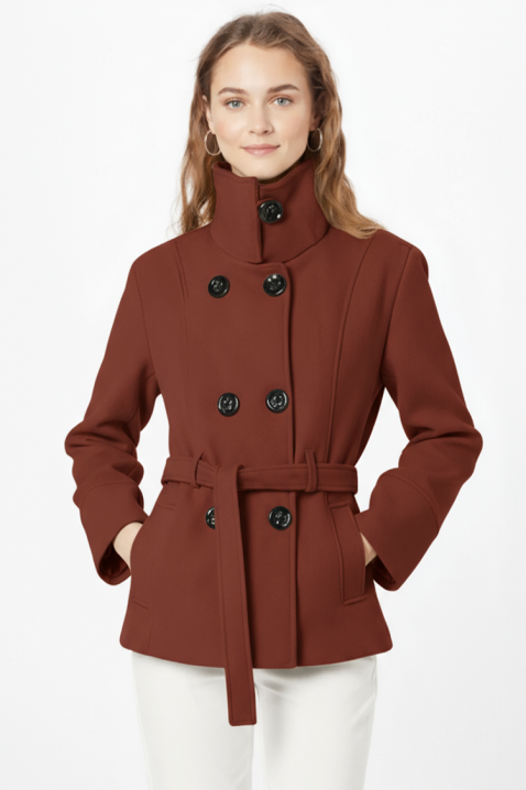 Палто BLENZINA BROWN, Цвят: кафяв, IVET.BG - Твоят онлайн бутик.