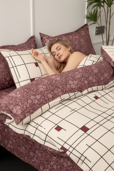 Спален комплект GORMENY 200x220 cm памук - 4 части, Цвят: многоцветен, IVET.BG - Твоят онлайн бутик.