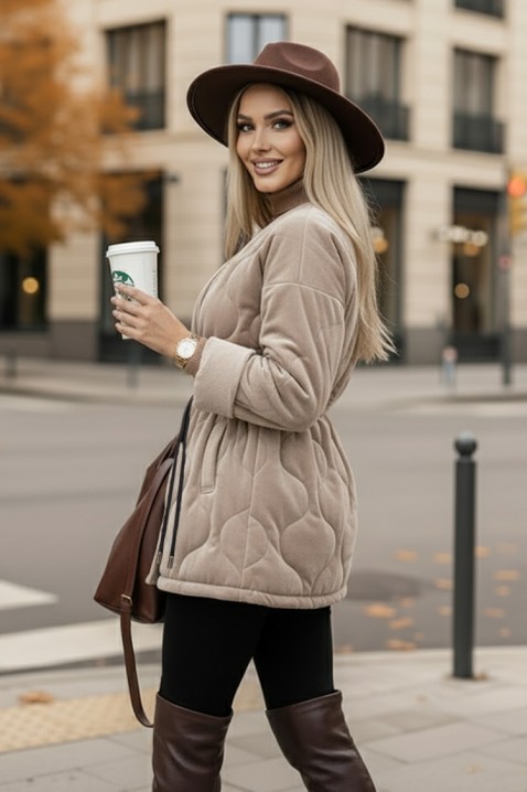 Палто FESOLGA BEIGE, Цвят: беж, IVET.BG - Твоят онлайн бутик.