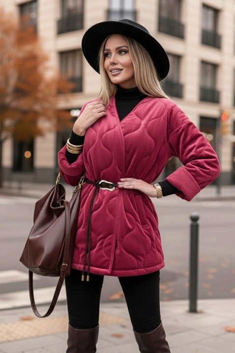 Палто FESOLGA BORDO, Цвят: бордо, IVET.BG - Твоят онлайн бутик.