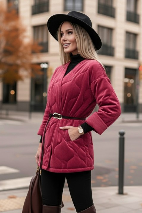 Палто FESOLGA BORDO, Цвят: бордо, IVET.BG - Твоят онлайн бутик.