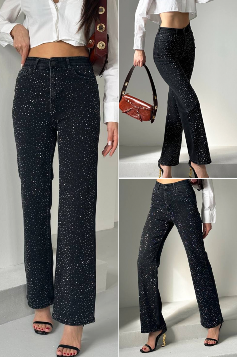 Дънки SEFIRENA BLACK, Цвят: черен, IVET.BG - Твоят онлайн бутик.